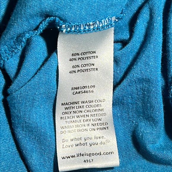 Life is Good mens M long sleeve tee blue - Picture 9 of 10